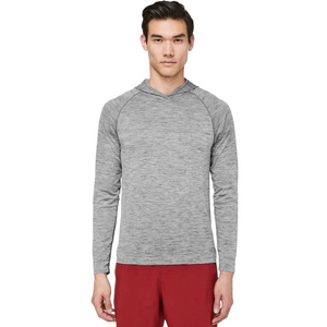 Lululemon Men's Metal Vent Tech Hoodie Gray Pullover Shirt Size MEDIUM